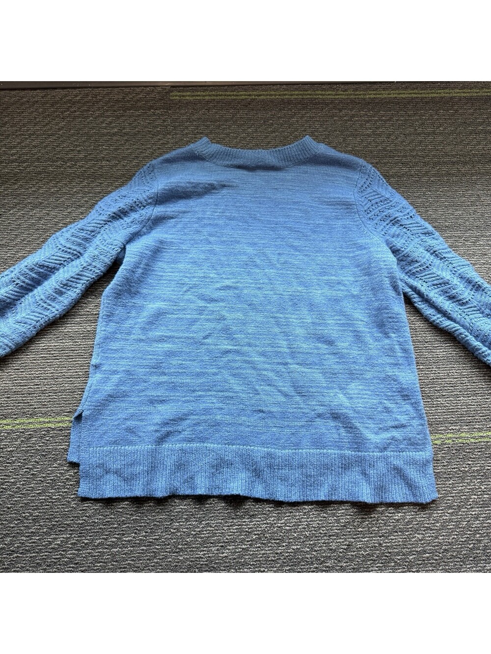 Christian Siriano New York Women's Long Sleeve Crewneck Pointelle Sweater